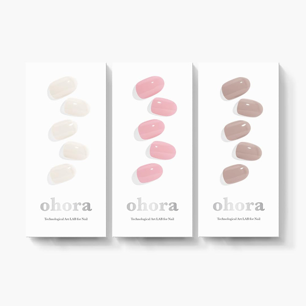 ohora Daily Trio cream cotton wraps close-up for quick at-home manicure