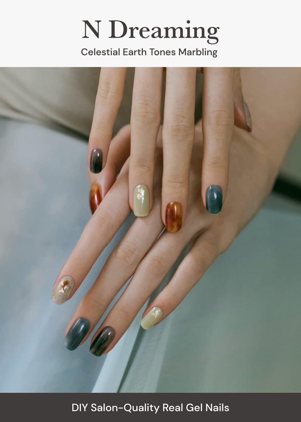 Ohora Dreaming hand with nail wrap, quick at-home application