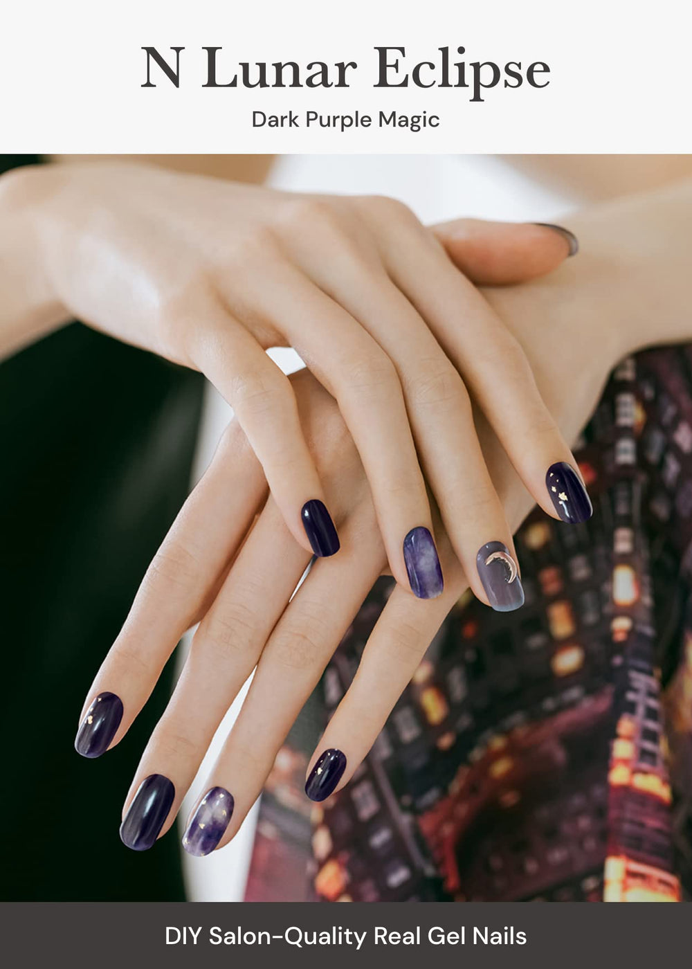 Ohora Lunar Eclipse pattern closeup highlights intricate design for bold nails.