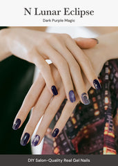 Ohora Lunar Eclipse pattern closeup highlights intricate design for bold nails.