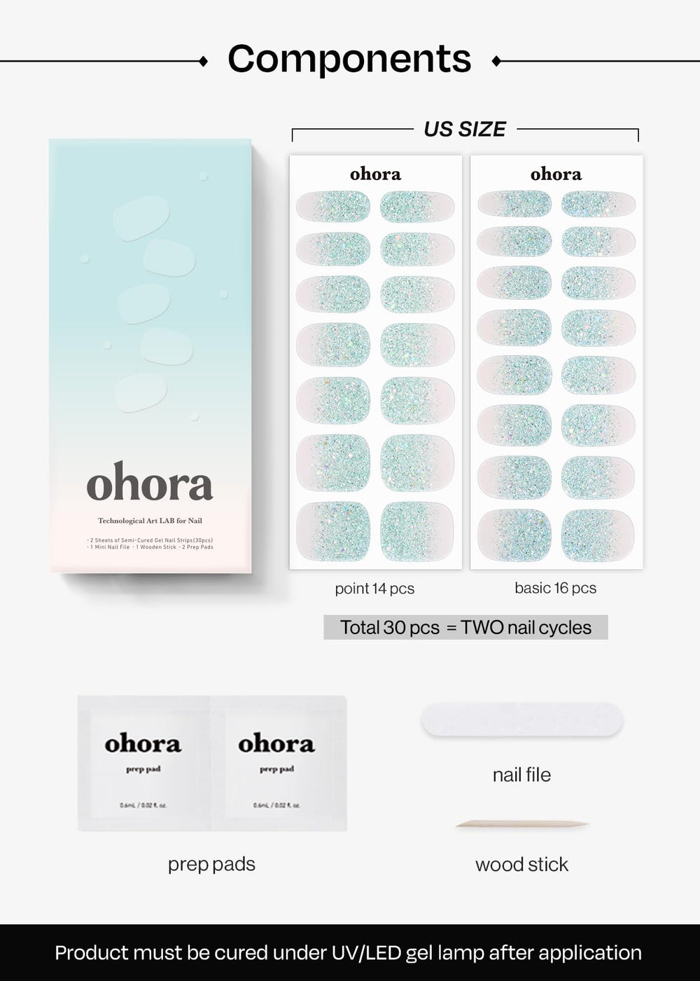 ohora N Bubble Bomb curing under UV/LED lamp for quick, durable results