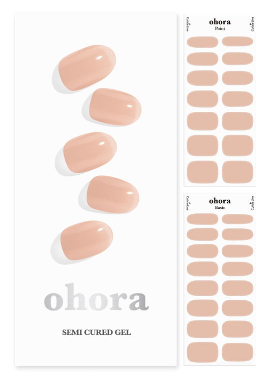 Ohora N Bare Peach box and wraps for easy at-home manicure