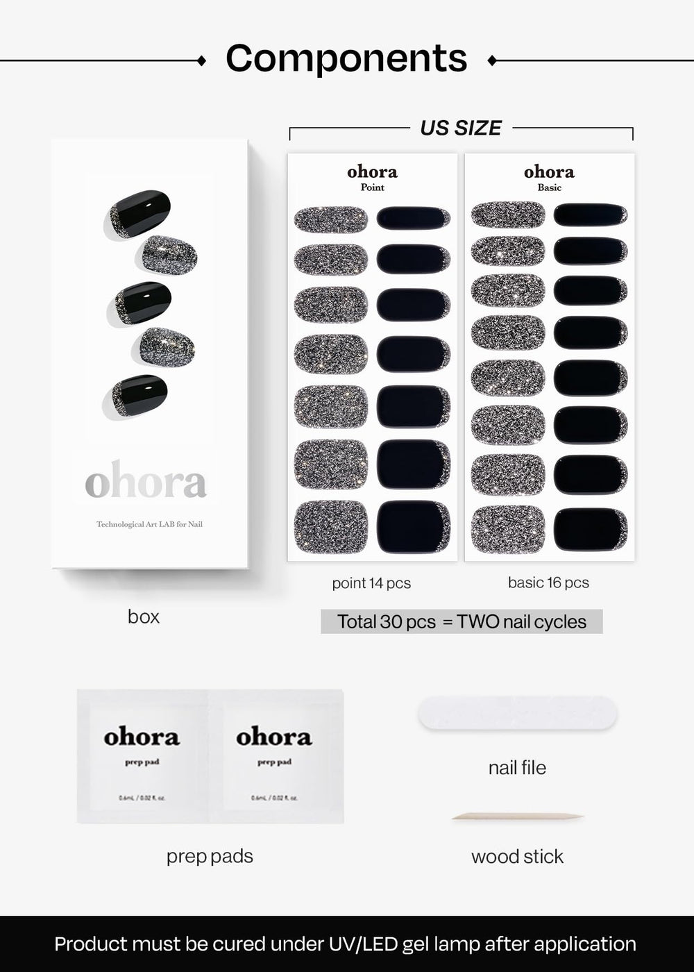 Ohora NP Party Night works with UV/LED lamps for cure