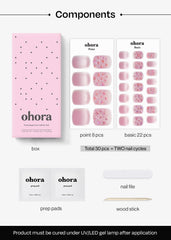 Ohora P Heart Glimmer wooden stick for precise removal and application.