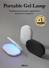 ohora Pro portable gel lamp top view highlights its small footprint for quick at-home use