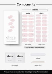 ohora Seashell Love glossy gel finish after cure on nails