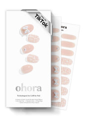 ohora semi cured gel nail strips Cherie Tweed pack for at-home pedi