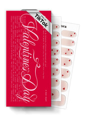 Ohora Semi Cured Gel Nail Strips N Mini Heart box shows kit contents for a convenient manicure.