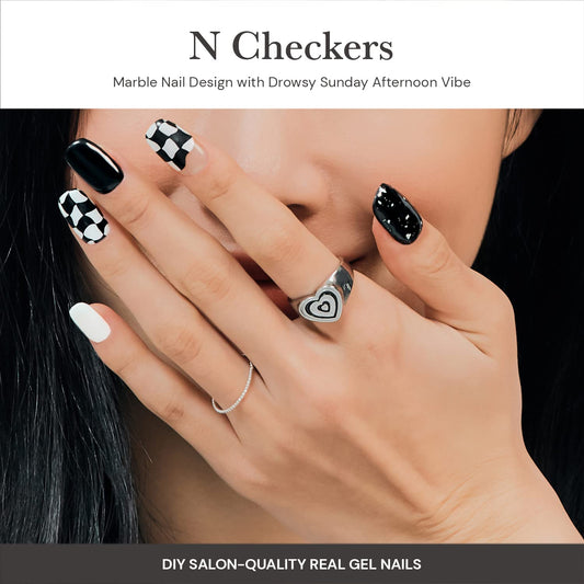 ohora patterned glossy finish nail strips for salon-like shine at home