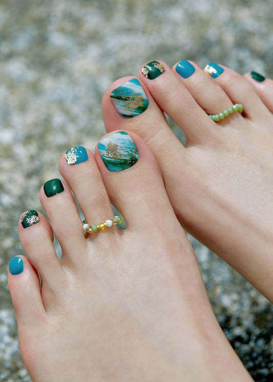 ohora semi-cured gel pedi strips accent wraps add instant nail art options
