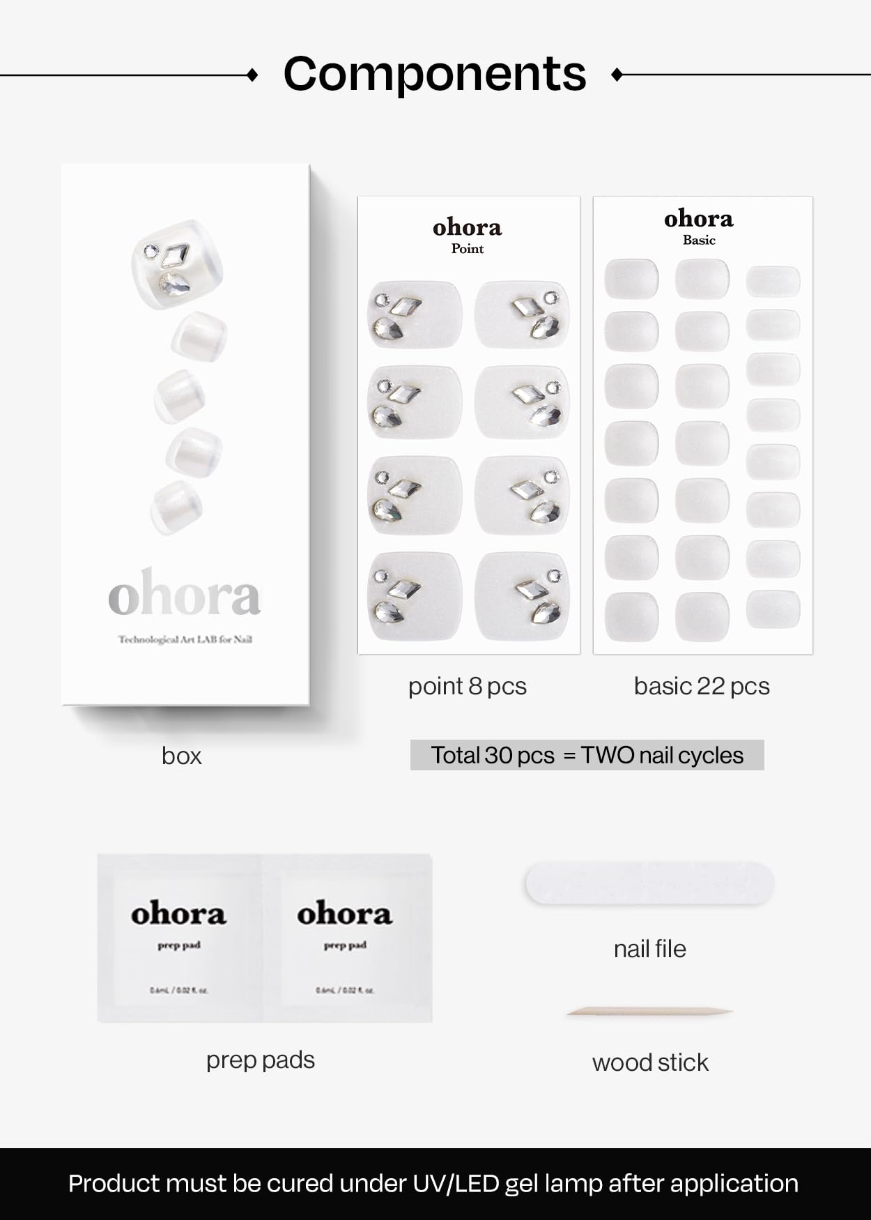 Ohora vegan gel strips emphasize cruelty-free design and beauty.