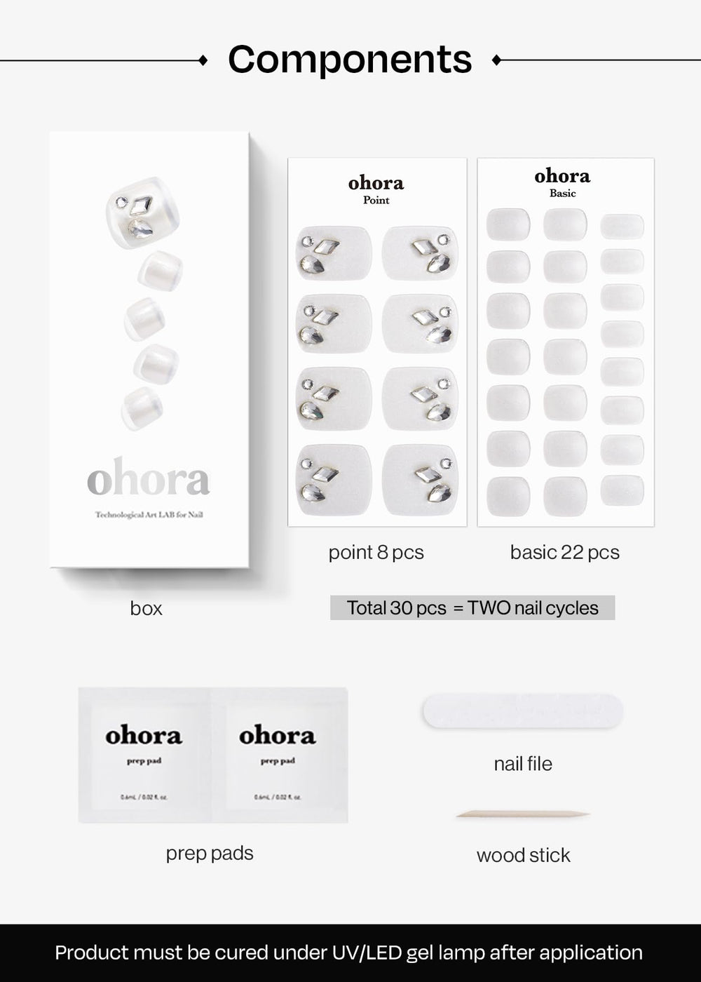 Ohora vegan gel strips emphasize cruelty-free design and beauty.