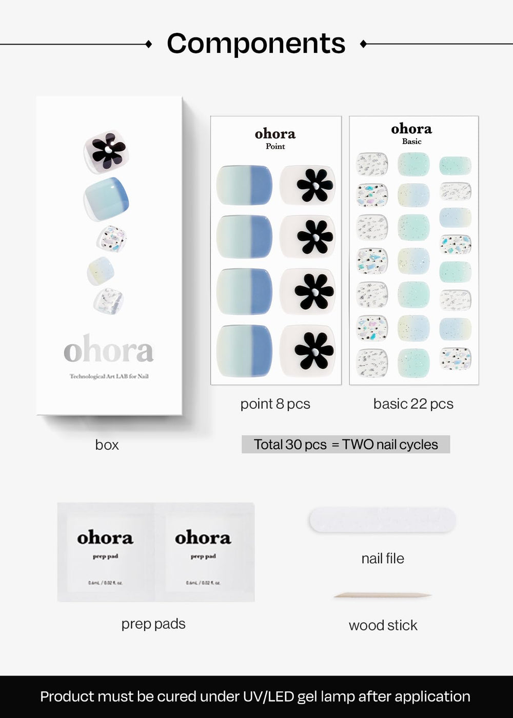60% pre-cured formula adapts to round or square nail shapes.