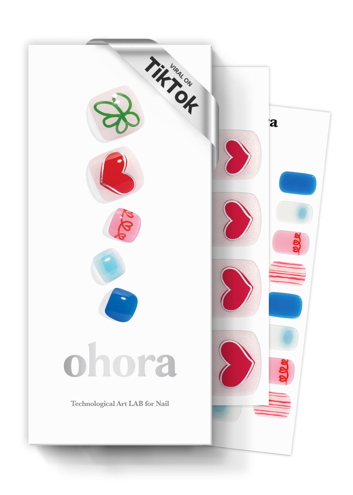 ohora Semi Cured Gel Pedi Strips package for at-home pedicure