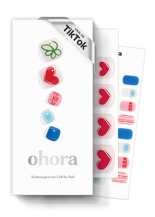 ohora Semi Cured Gel Pedi Strips package for at-home pedicure
