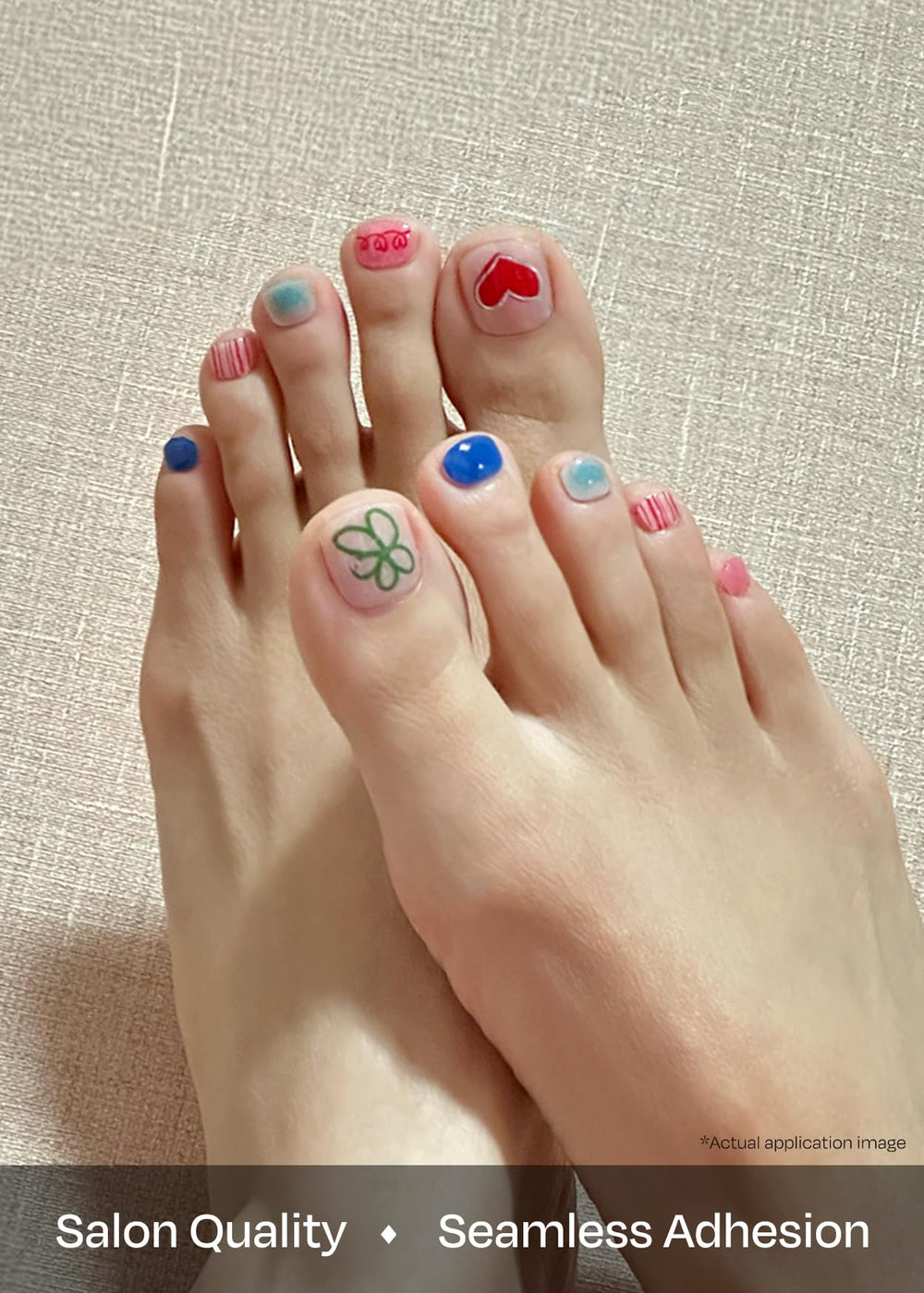 ohora Semi Cured Gel Pedi Strips with waterproof top layer for longer wear