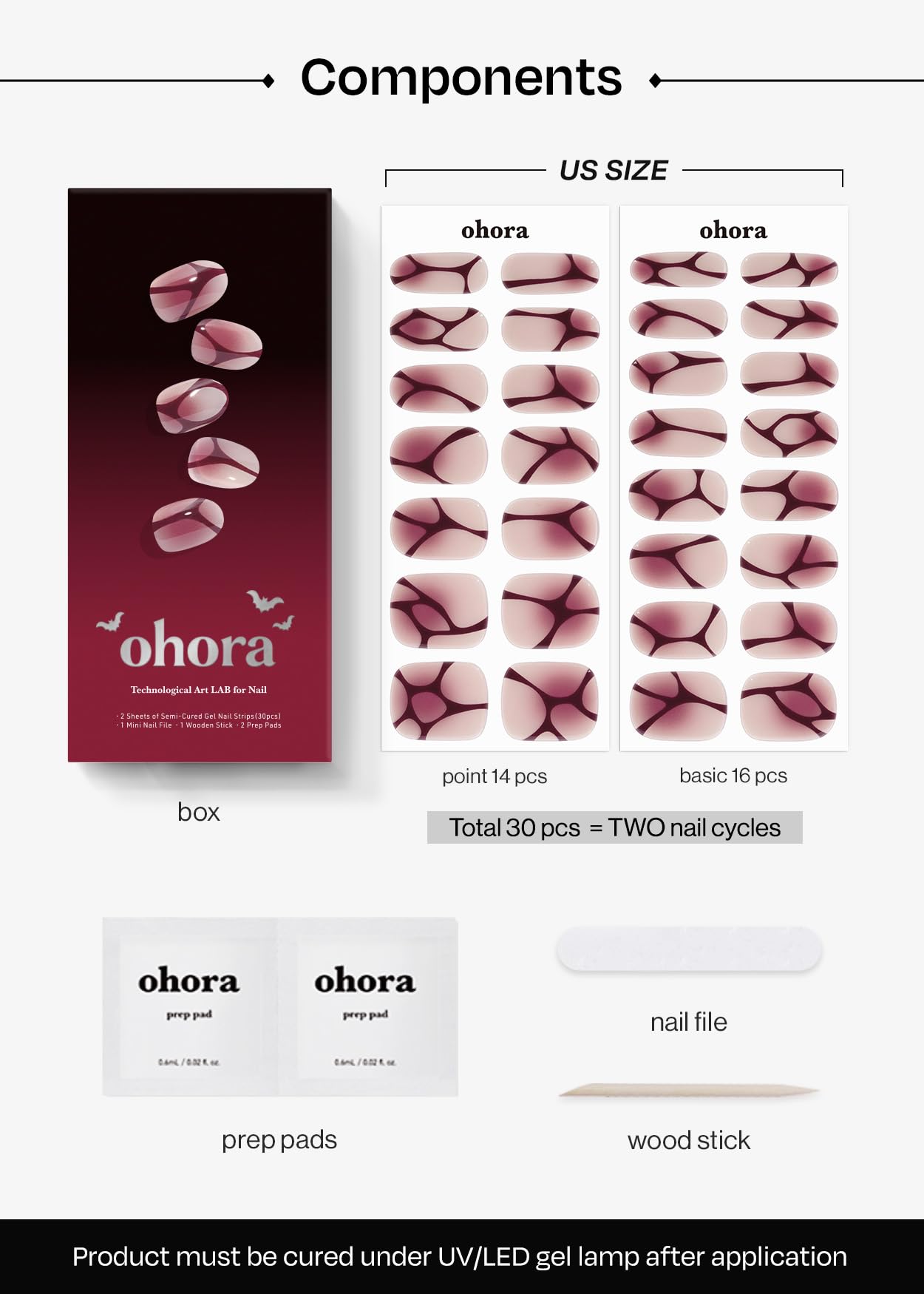 ohora glossy finish close-up shows shiny gel-like manicure