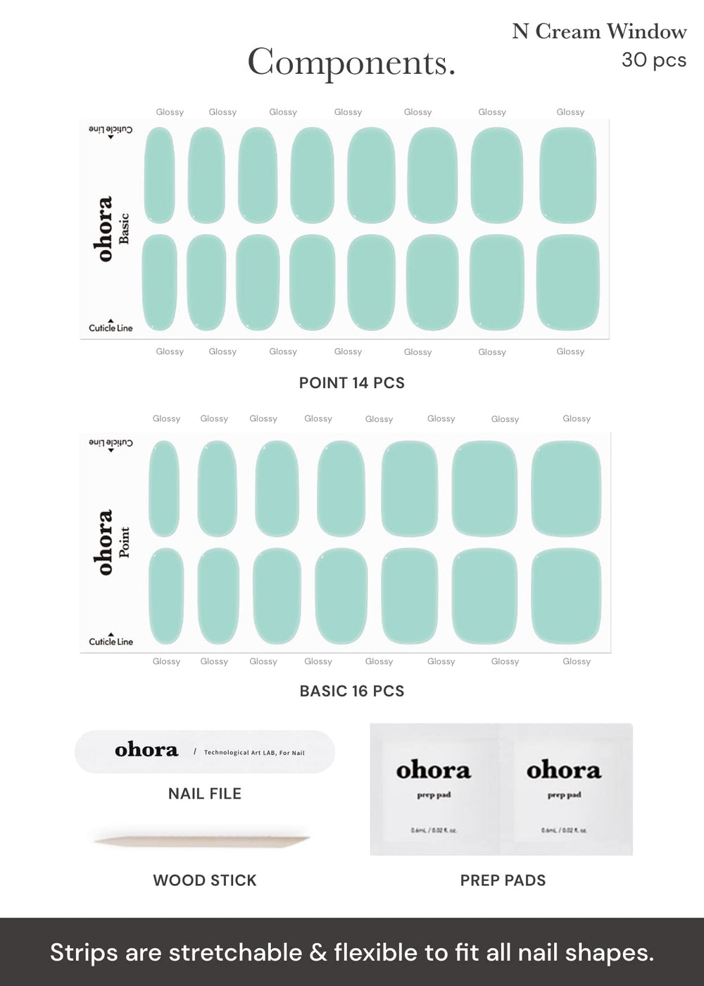Ohora vegan nail wraps in green window are cruelty-free and easy to remove.