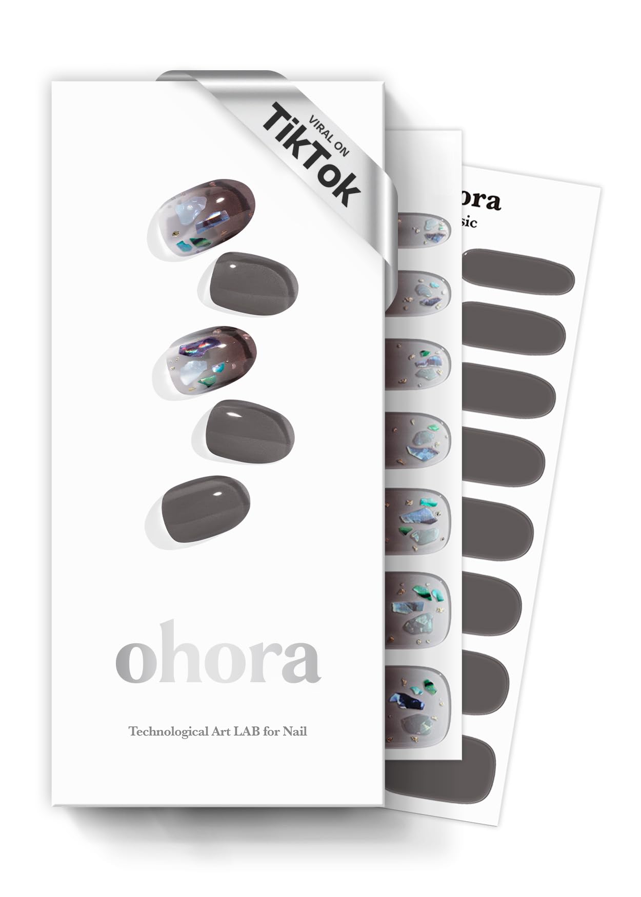 ohora N Pottery dark ombre nail strips for salon-quality nails at home