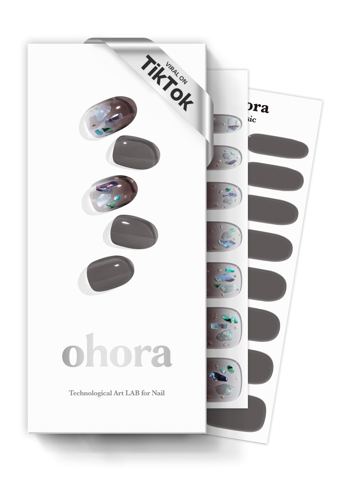 ohora N Pottery dark ombre nail strips for salon-quality nails at home