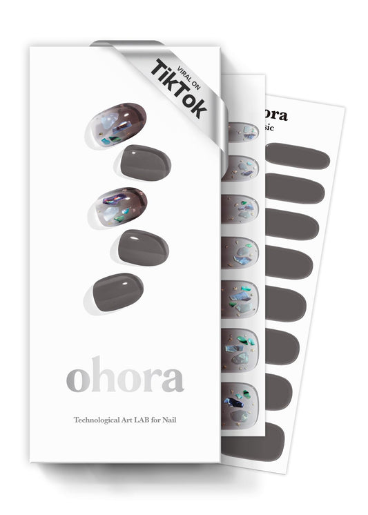 ohora N Pottery dark ombre nail strips for salon-quality nails at home