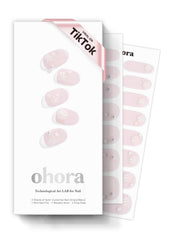 ohora Seashell Love semi-cured nail strips pack for salon-quality nails at home with long-lasting wear