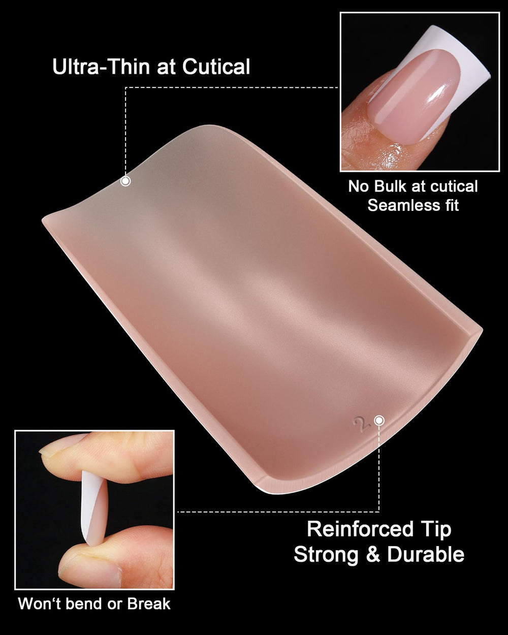 OIFEN application kit neatly arranged showing glue, tabs, file and alcohol pad for easy use