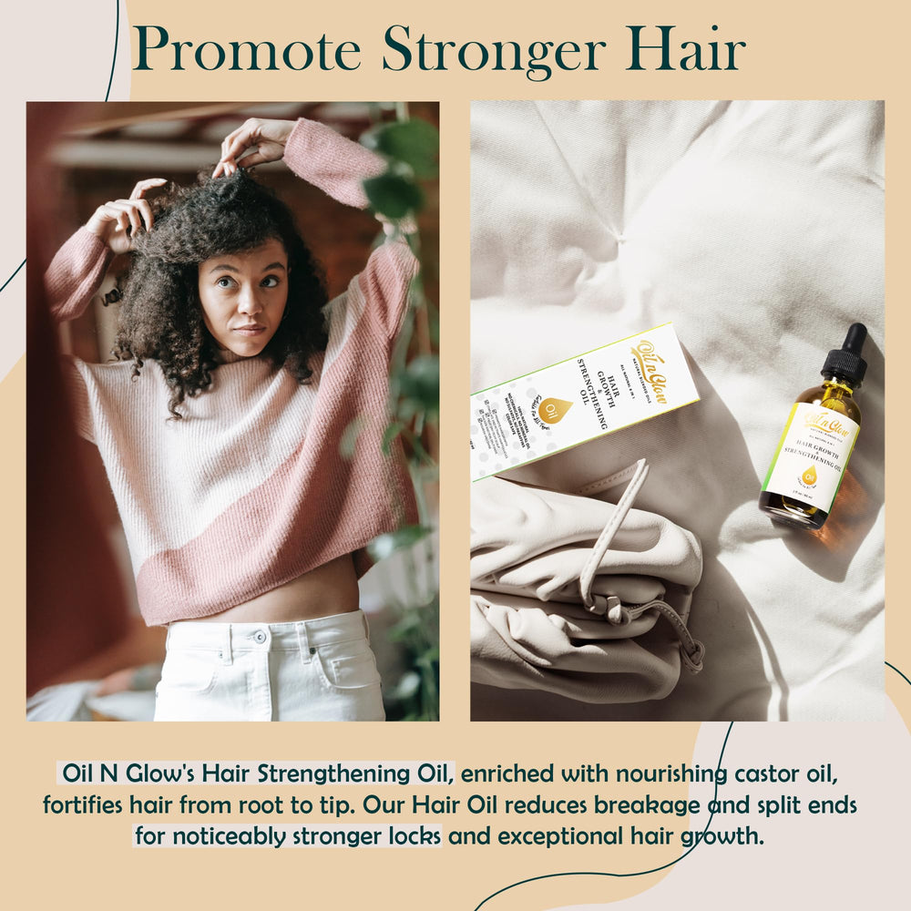 OilnGlow ginger and castor oil drops for nutrient-rich application.