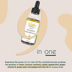 OilnGlow scalp care application showing soothing hydration.