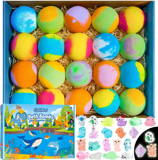 OinkSplash bath bomb with surprise inside glow toy visible during bath