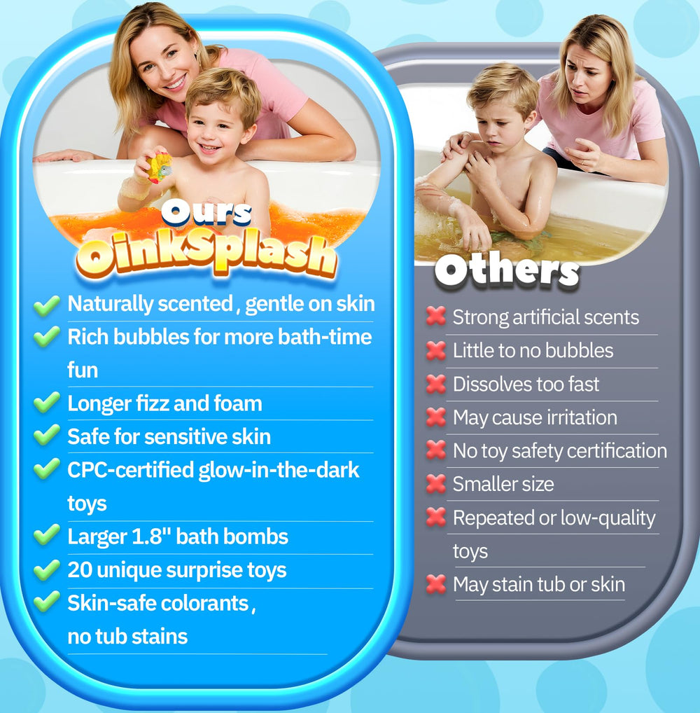 OinkSplash cotton candy scent bath bomb for bright inviting baths