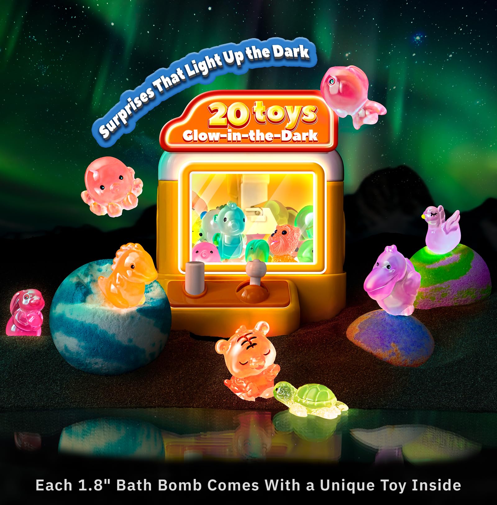 OinkSplash glow-in-the-dark toy reveal enhances bath time fun
