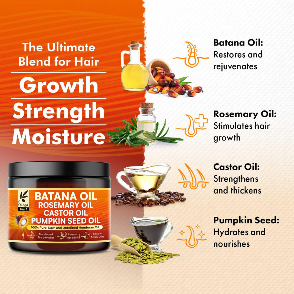 Okaga Batana Oil daily-use shine visual hints at a clean beauty routine