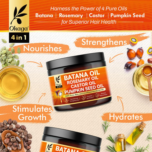 Okaga Batana Oil with rosemary visual highlights fragrance and shine