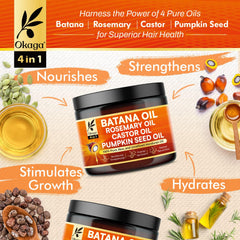 Okaga Batana Oil with rosemary visual highlights fragrance and shine