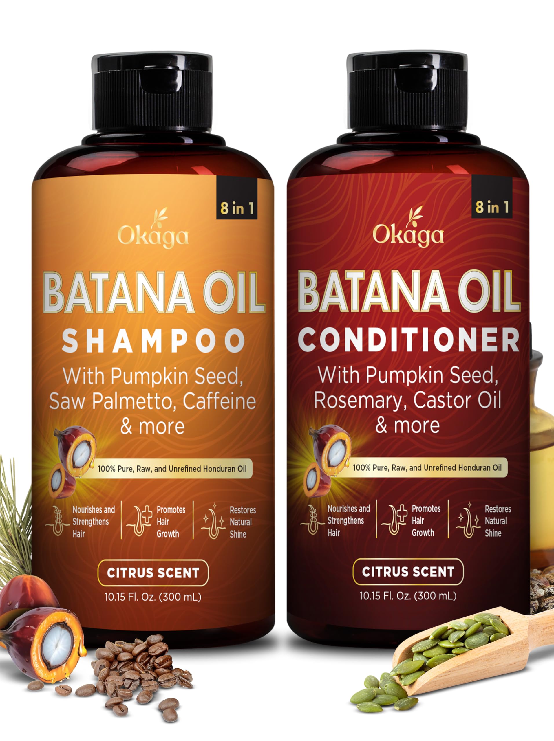 Okaga Batana Oil Shampoo bottle showcases gentle cleanse that respects natural oils for textured hair.