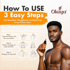 Okaga Batana Oil demonstrates fuller-looking hair from roots to tips