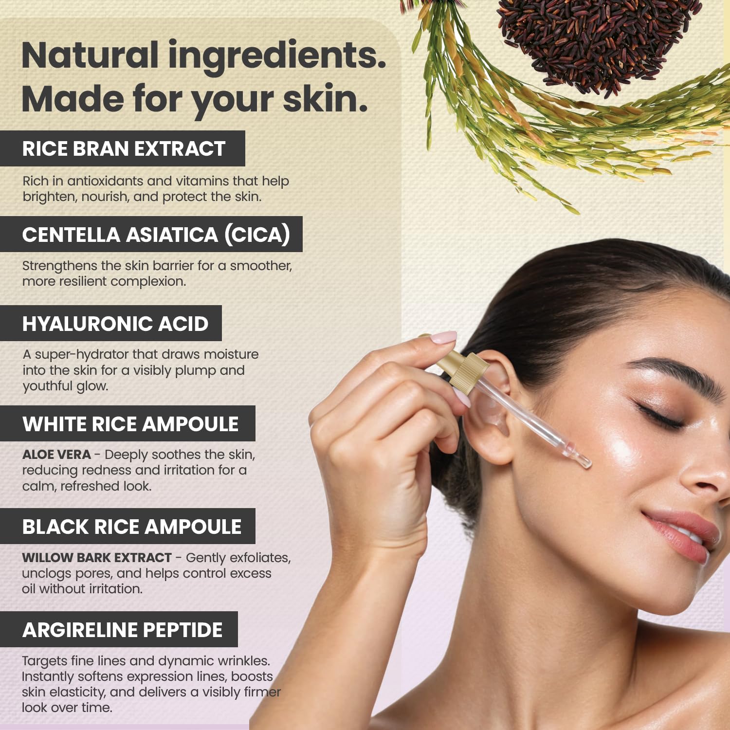 Okaga Centella Asiatica soothing formula image for calming redness.