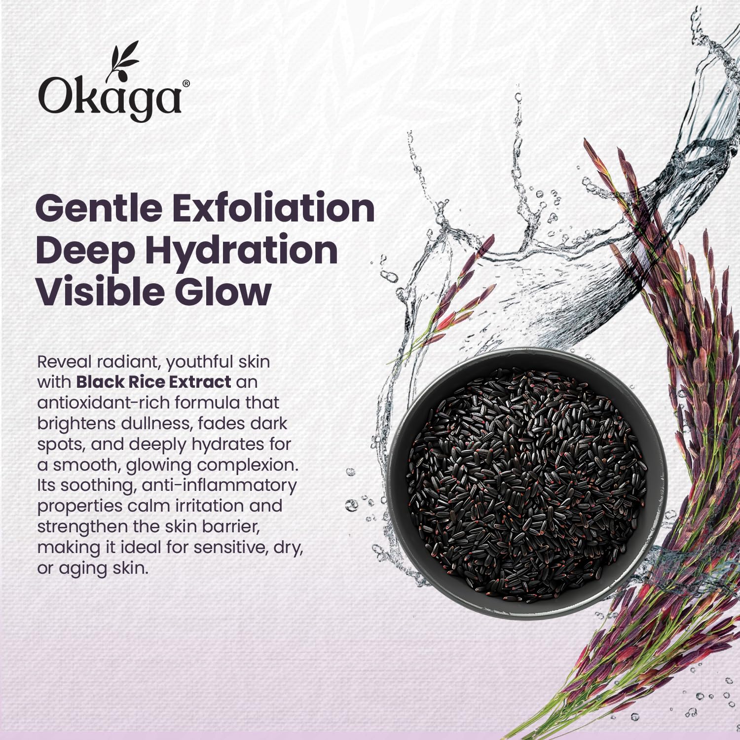 Okaga Sodium Hyaluronate humectant locks moisture for plumped dewiness