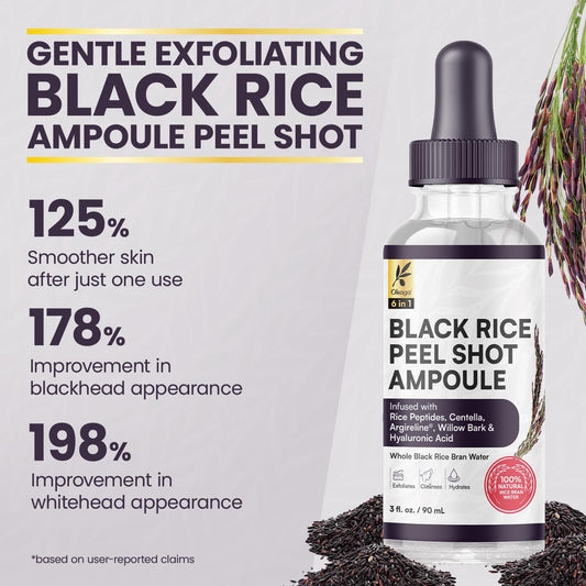 Okaga willow bark exfoliation close-up highlighting impurities and smoother texture