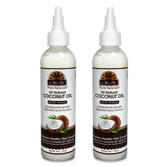 OKAY coconut oil bottle for versatile hair and skin care