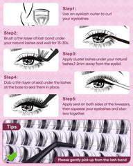OKAYLOVE all-in-one kit image; lashes, bond, remover, and tweezers for DIY looks.