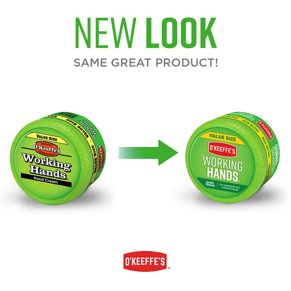 Applying O'Keeffe's Working Hands to moisturize and protect skin
