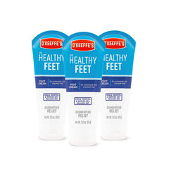 O'Keeffe's Healthy Feet 3-pack tube front view for deep moisture.