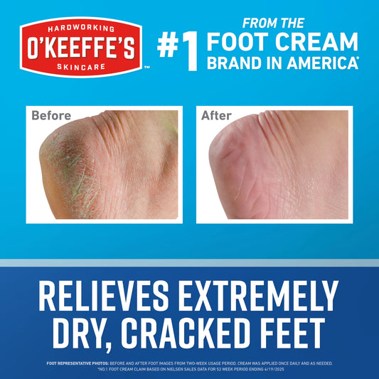 Back of O'Keeffe's Healthy Feet tube with label