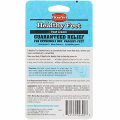 Hand applying O'Keeffe's Healthy Feet cream for smooth feet