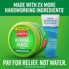 O'Keeffe's Working Hands label close-up highlighting unscented formula