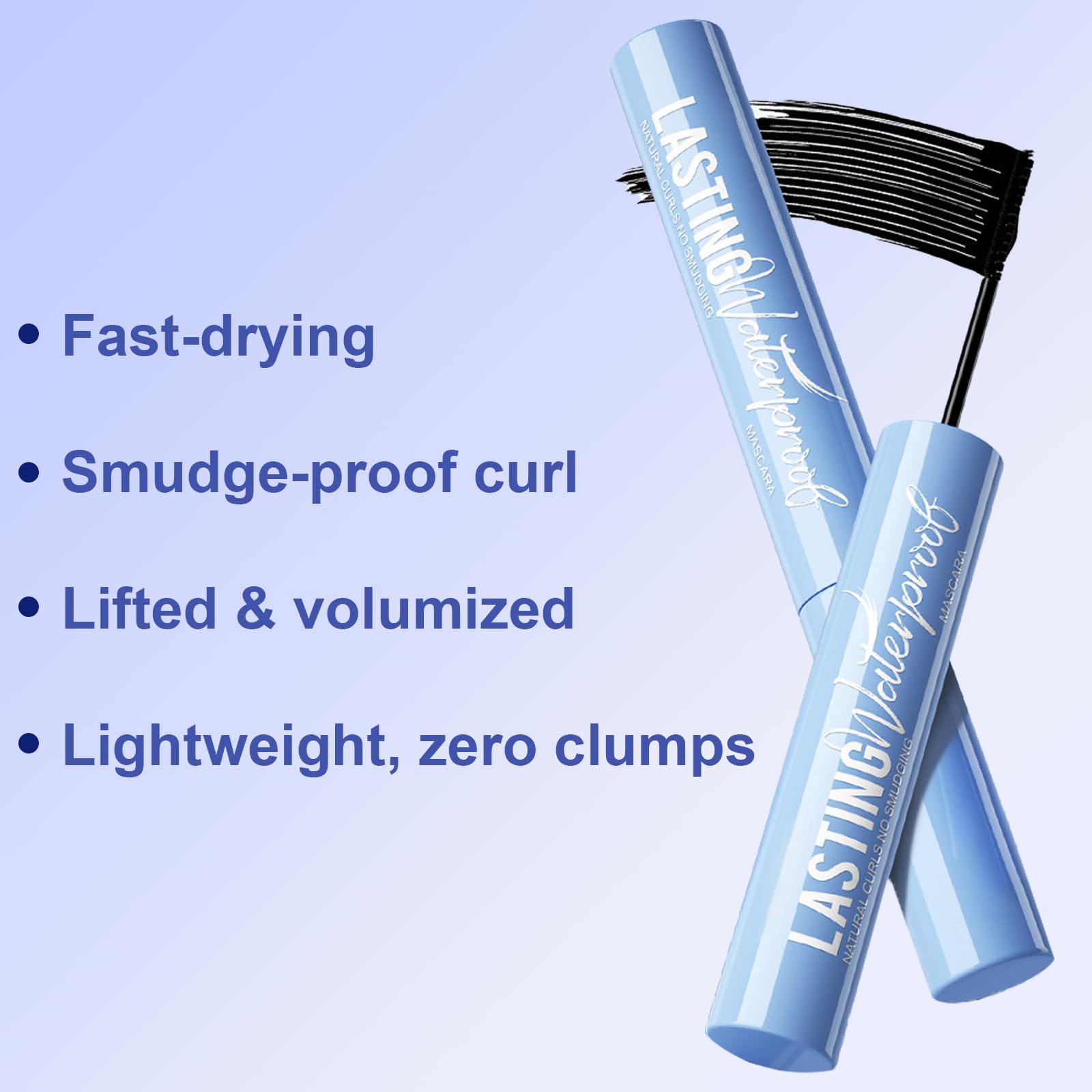 Okerker mascara fast-drying brush ensures smooth, easy application