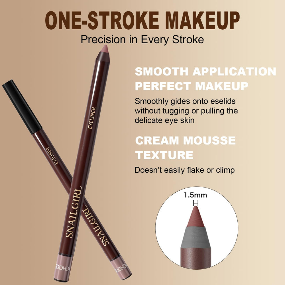 Long-lasting definition without tugging with Okerker Plum&Chocolate eye liner.