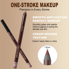 Long-lasting definition without tugging with Okerker Plum&Chocolate eye liner.